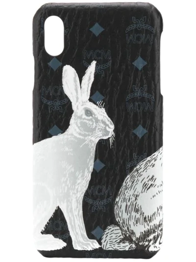 Shop Mcm Hide And Seek Rabbit Iphone Case In Black