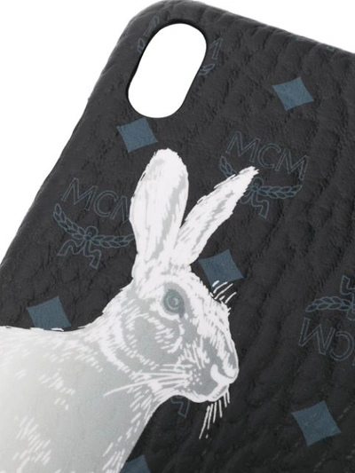 Shop Mcm Hide And Seek Rabbit Iphone Case In Black