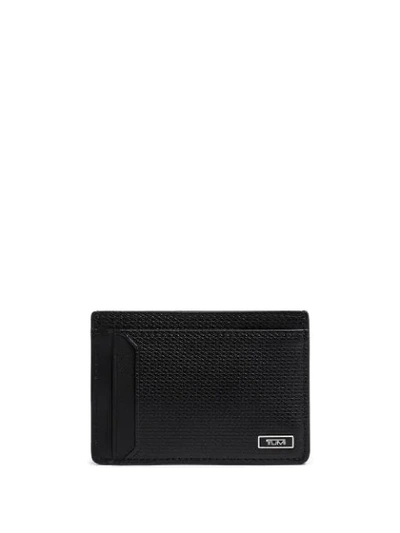 Shop Tumi Textured Clip On Cardholder In Black