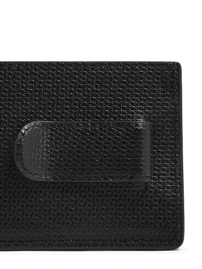 Shop Tumi Textured Clip On Cardholder In Black