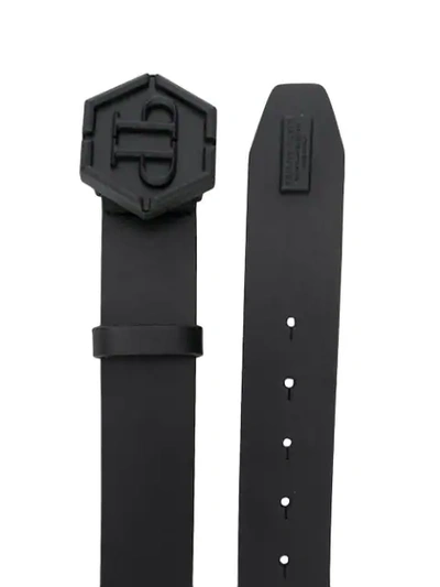 Shop Philipp Plein Logo Buckle Belt In Black