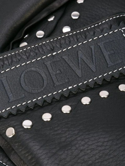 Shop Loewe Studded Mitten-style Gloves In Black