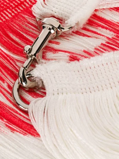 Shop Calvin Klein 205w39nyc Fringed Belt In 163 Optic White Red