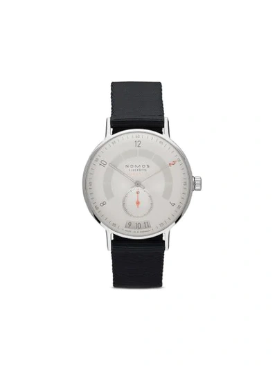 Shop Nomos Autobahn Neomatik Date 41mm In White, Silver-plated