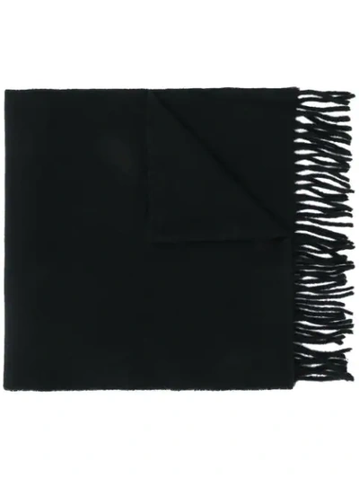 Shop Polo Ralph Lauren Embroidered Pony Scarf In Black