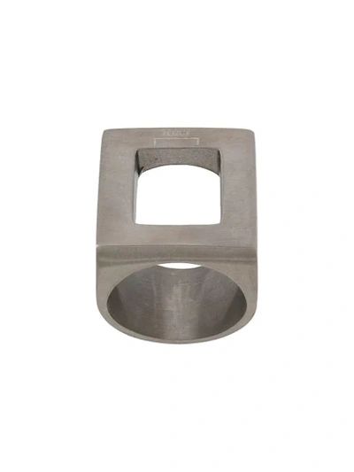 Shop A-cold-wall* Structured Cut-out Ring In Silver