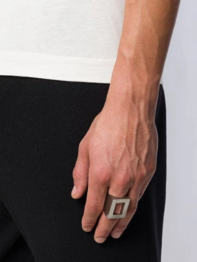 Shop A-cold-wall* Structured Cut-out Ring In Silver