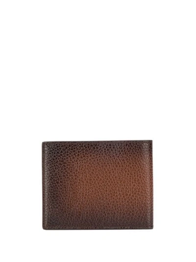 Shop Orciani Bifold Leather Wallet In Brown