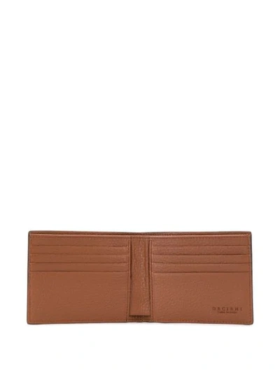 Shop Orciani Bifold Leather Wallet In Brown