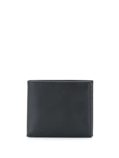 Shop Polo Ralph Lauren Logo Billfold Wallet In Black