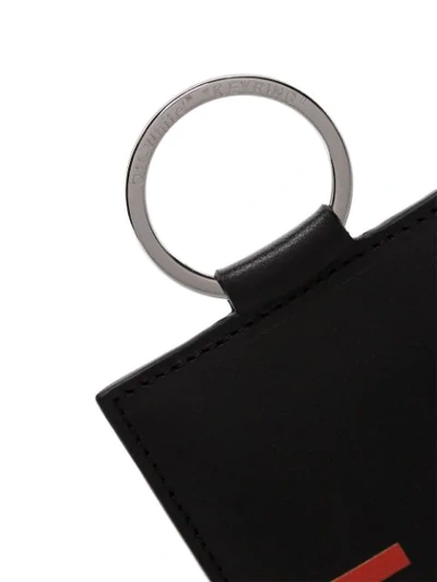 Shop Off-white Arrow-print Leather Card Holder In Black