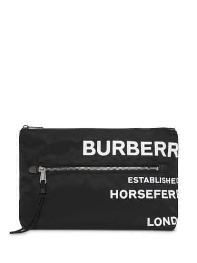 Horseferry Print Nylon Zip Pouch