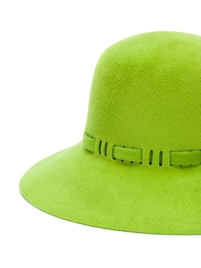 Shop Gucci Leather Trimmed Hat In 3767