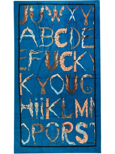 Shop Supreme Alphabet Beach Towel Ss18 In Blue