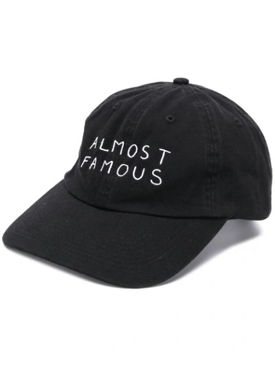 Shop Nasaseasons 'almost Famous' Embroidered Cap In Black