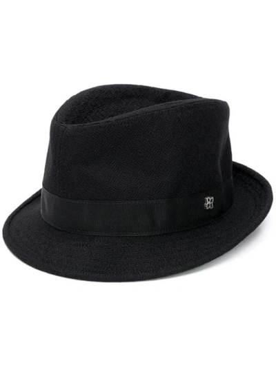 Shop Tagliatore Chris Trilby Hat In N1272 Black