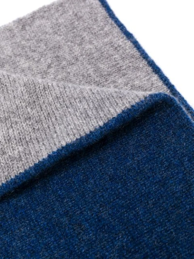 Dell'oglio Two-tone Cashmere Scarf In Blue