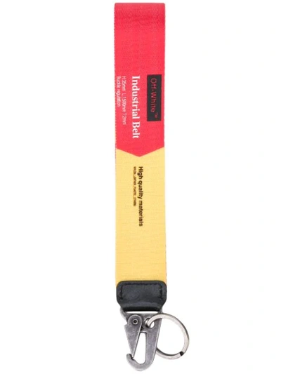 Shop Off-white Industrial Belt Keyring In Yellow