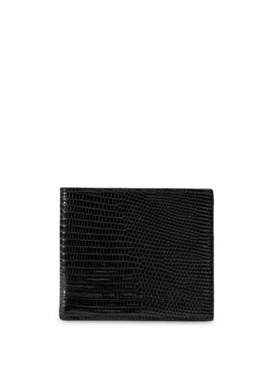 Shop Gucci Monochrome Bi-fold Wallet In Black
