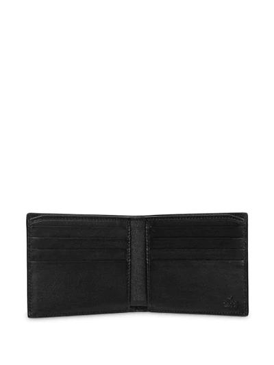 Shop Gucci Monochrome Bi-fold Wallet In Black