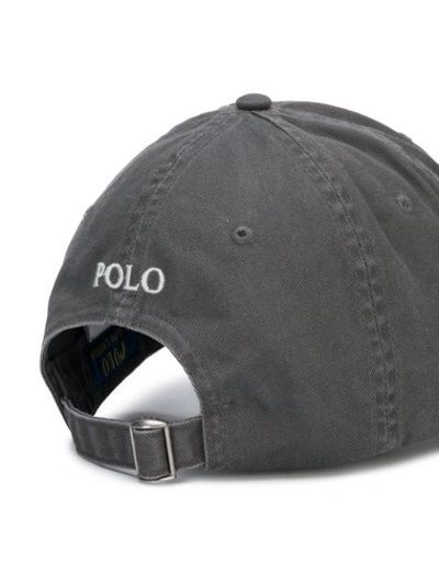 Shop Polo Ralph Lauren Embroidered Logo Cap In Grey