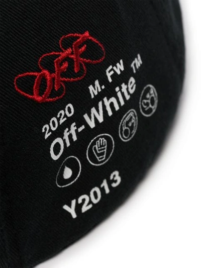 Shop Off-white Logo-embroidered Baseball Cap In Black