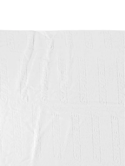 Shop Supreme Tonal Repeat Logo Beach Towel Ss18 In White