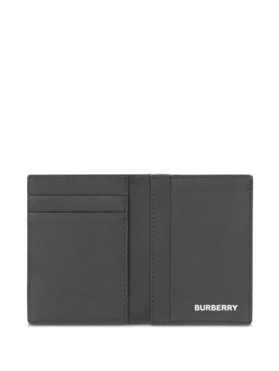 Shop Burberry London Check Folding Card Case In Grey