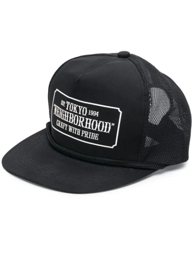 Shop Neighborhood Logo Cap In Black