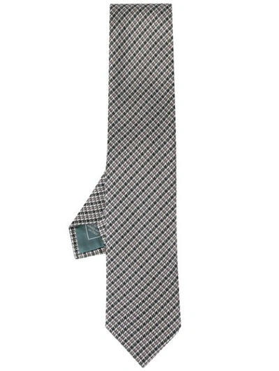 Shop Brioni Houndstooth-print Tie In Multicolour