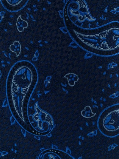 Shop Canali Paisley Pattern Tie In Blue