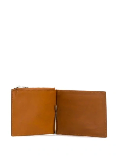 Shop Maison Margiela Small Zipped Wallet In H4200 Cuoio