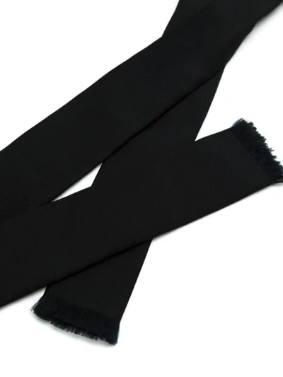 Shop Saint Laurent Ascot Scarf In Black