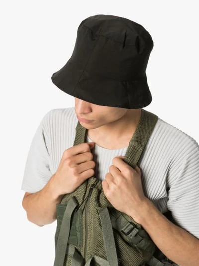 Shop Issey Miyake Reversible Bucket Hat In Black