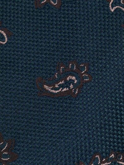 Shop Brioni Paisley-print Tie In Blue