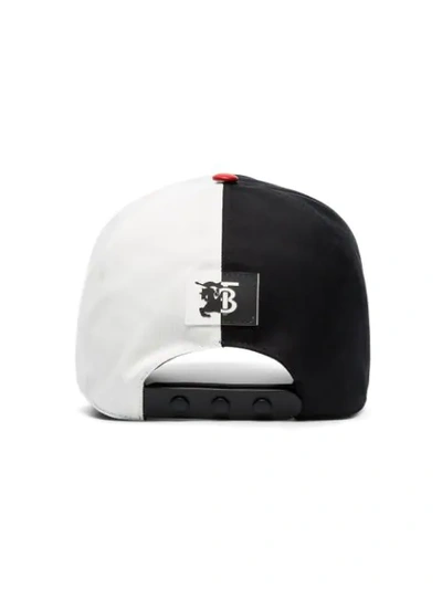 BLACK AND WHITE MONOGRAM TWO-TONE BASEBALL CAP