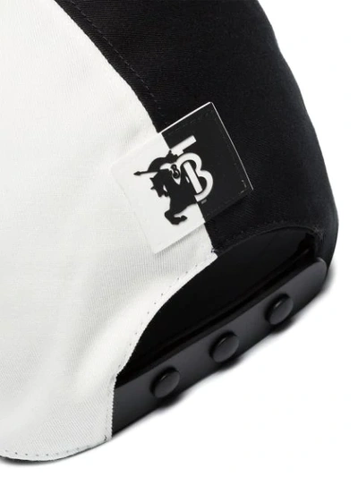 BLACK AND WHITE MONOGRAM TWO-TONE BASEBALL CAP