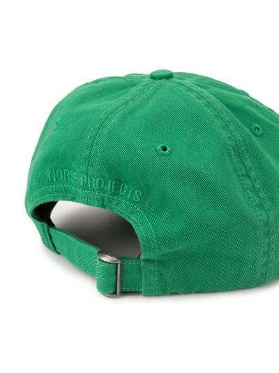Shop Norse Projects Twill Sports Logo Cap In Sporting Green