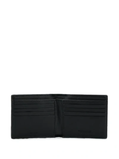Shop Ermenegildo Zegna Woven Effect Wallet In Black