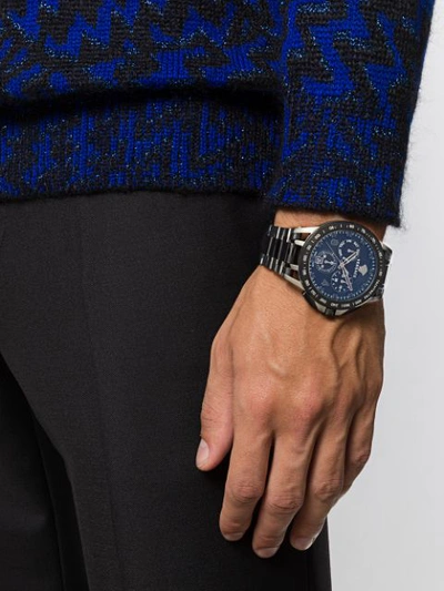 Shop Versace Sport-tech Watch In Black