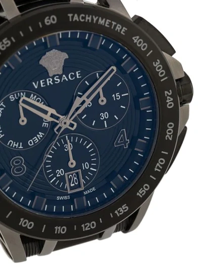Shop Versace Sport-tech Watch In Black