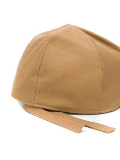 Shop Raf Simons Oversized Double Strap Cap In Neutrals