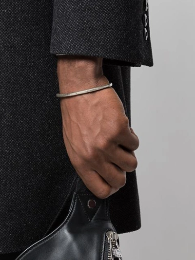 Shop John Varvatos Distressed Cuff Bracelet In Silver