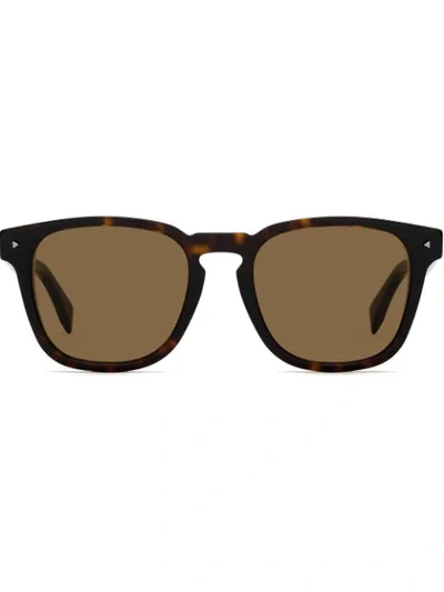 Shop Fendi Tortoise Shell Sunglasses In Brown