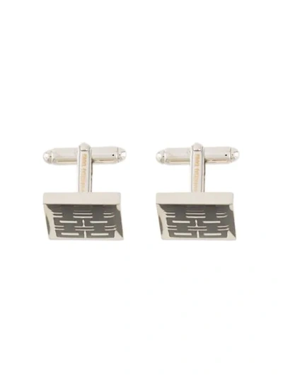 Shop Shanghai Tang Double Happiness Cufflinks In Silver