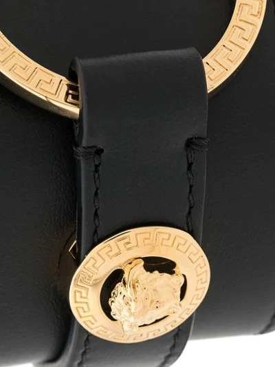 Shop Versace Engraved Medusa Detailed Bracelet In Black