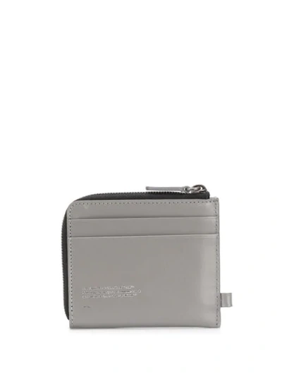 Shop Off-white Chain Strap Leather Wallet In Grey