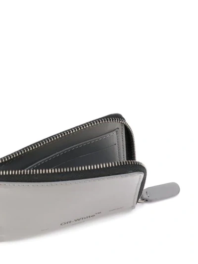 Shop Off-white Chain Strap Leather Wallet In Grey