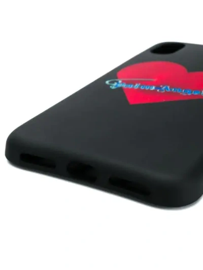 Shop Palm Angels Safety Pin Heart Iphone X Case In Black