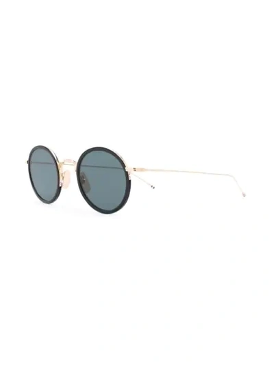 Shop Thom Browne Round Sunglasses In Black